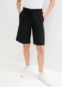 Damen bonprix Bekleidung·Outdoorbekleidung|Bekleidung·Kleider|Legere Bermuda mit Leinen