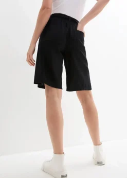 Damen bonprix Bekleidung·Outdoorbekleidung|Bekleidung·Kleider|Legere Bermuda mit Leinen