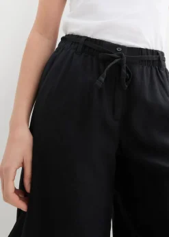 Damen bonprix Bekleidung·Outdoorbekleidung|Bekleidung·Kleider|Legere Bermuda mit Leinen