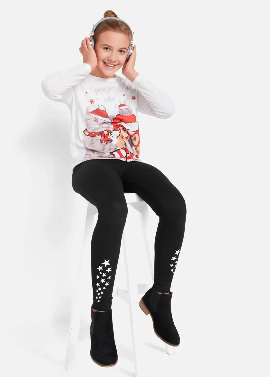 Leggings aus elastischem Bio-Baumwoll-Mix Kinder Mädchen 9-16 Jahre·Hosen & Leggings|Mädchen 2-8 Jahre·Nachhaltigere Materialien