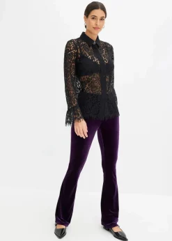 Clearance Leggings aus softem Samt Damen Hosen