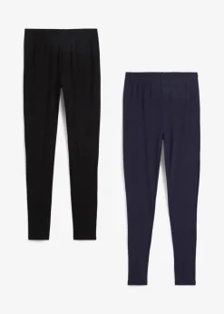 Damen bonprix Basics|Bekleidung·Kleider|Leggings (2er-Pack)