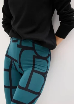 Damen bonprix Hosen|Bekleidung·Kleider|Leggings mit Druck