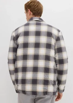 Herren bonprix Große Größen|Jacken & Mäntel|Leicht gefütterte Flanell-Hemdjacke