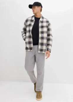 Herren bonprix Große Größen|Jacken & Mäntel|Leicht gefütterte Flanell-Hemdjacke