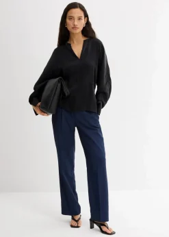 Online Leicht glänzendes Blusenshirt aus Viskose-Mix Damen Bekleidung·Jacken & Mäntel|Blusen & Tuniken
