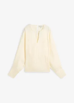 Best Leicht glänzendes Blusenshirt aus Viskose-Mix Damen Blusen & Tuniken|Bekleidung·Jacken & Mäntel