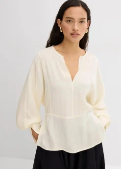 Best Leicht glänzendes Blusenshirt aus Viskose-Mix Damen Blusen & Tuniken|Bekleidung·Jacken & Mäntel