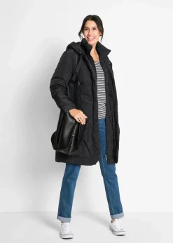 Damen bonprix Bekleidung·Hosen|Jacken & Mäntel|leicht wattierter Kurzmantel mit Kapuze
