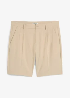 Herren bonprix Große Größen|Shorts|Leichte Chino-Bermuda mit Bundfalten, Regular Fit
