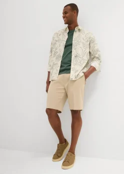 Herren bonprix Große Größen|Shorts|Leichte Chino-Bermuda mit Bundfalten, Regular Fit