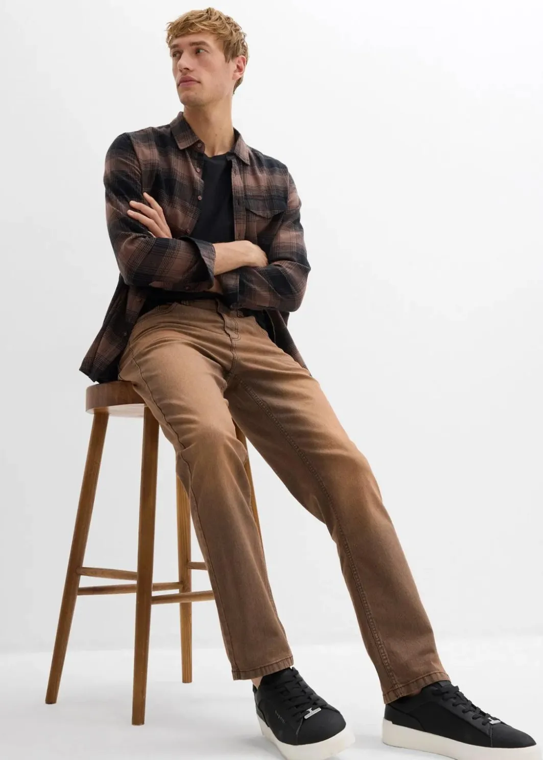 Online Leichte Classic Fit Stretch-Jeans mit Komfortbund und Vintage Waschung Herren Große Größen|Jeans