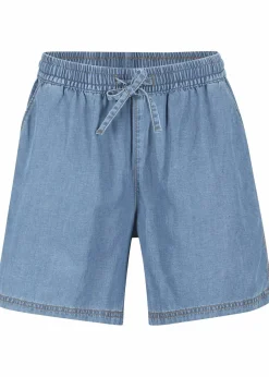 Leichte Denim Shorts mit Leinen Damen Bekleidung·Outdoorbekleidung|Shorts
