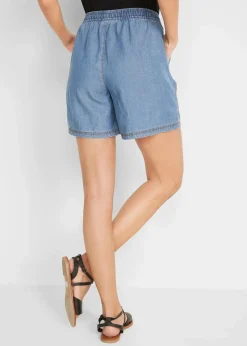Leichte Denim Shorts mit Leinen Damen Bekleidung·Outdoorbekleidung|Shorts