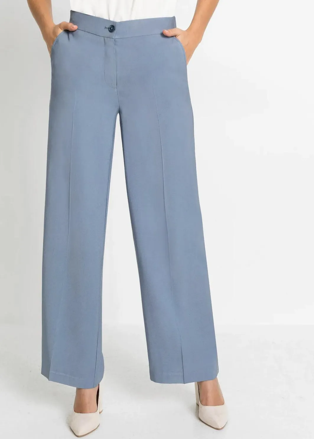 Damen bonprix Hosen|Bekleidung·Kleider|Leichte Marlenehose mit Viskose