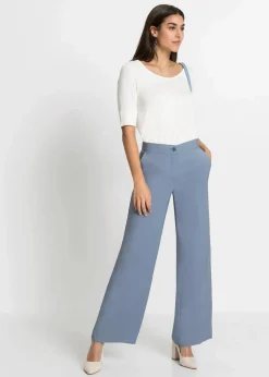 Damen bonprix Hosen|Bekleidung·Kleider|Leichte Marlenehose mit Viskose
