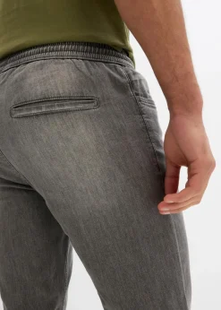 Herren bonprix Große Größen|Jeans|Leichte Regular Fit Schlupf-3/4-Stretch-Jeans, Straight (2er Pack)