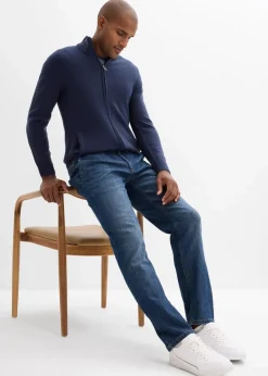 Clearance Leichte Regular Fit Stretch-Schlupfjeans mit Komfortbund, Straight Herren Große Größen|Jeans