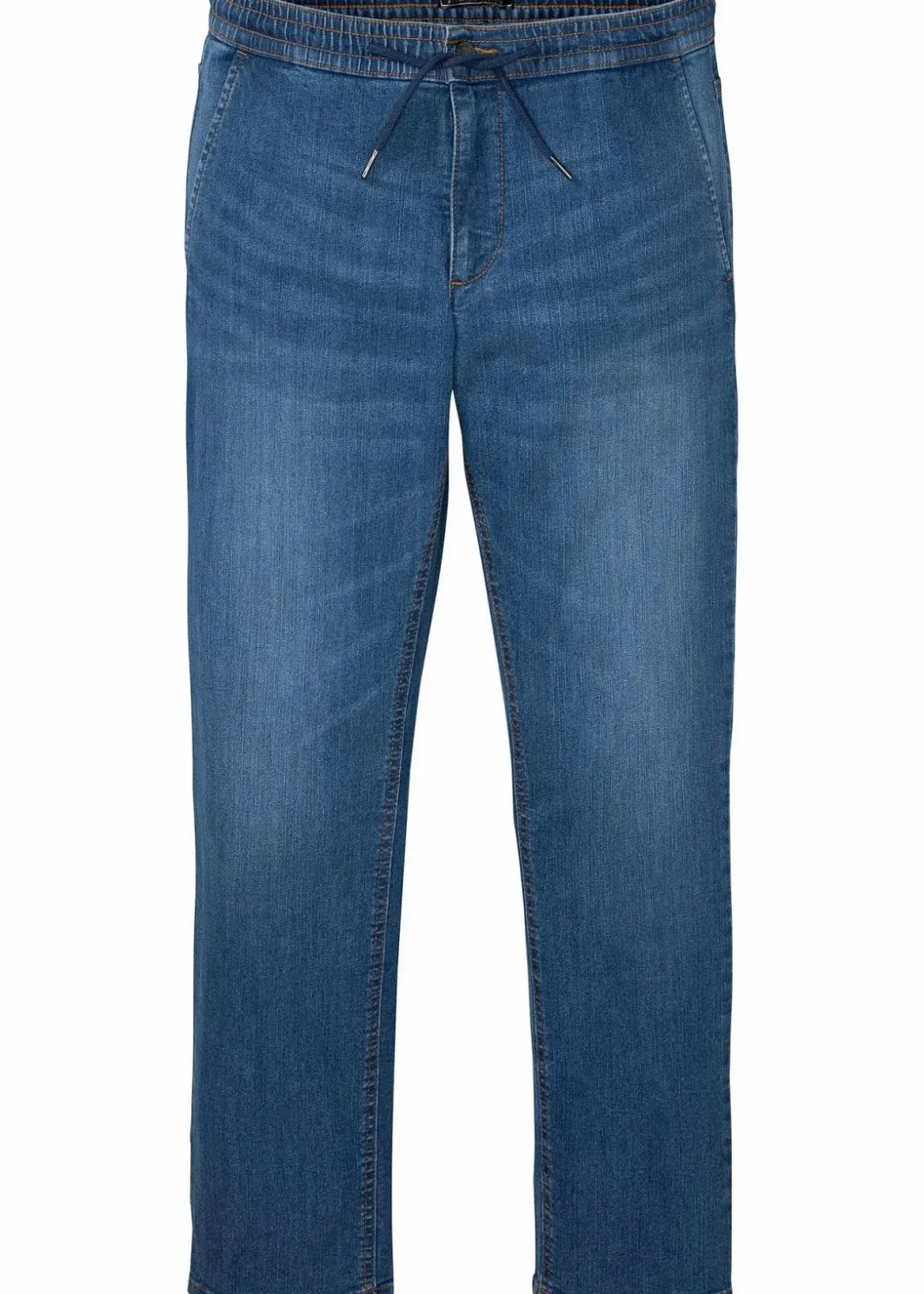 Herren bonprix Jeans|Große Größen|Leichte Regular Fit Stretch-Schlupfjeans mit Komfortbund, Straight