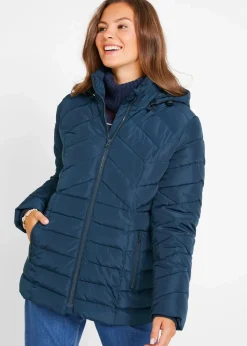 Damen bonprix Jacken & Mäntel|Bekleidung·Hosen|Leichte Steppjacke mit abnehmbarer Kapuze