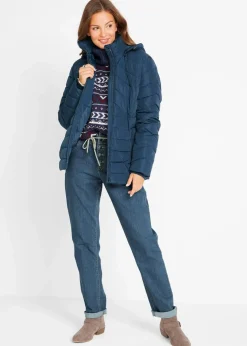 Damen bonprix Jacken & Mäntel|Bekleidung·Hosen|Leichte Steppjacke mit abnehmbarer Kapuze
