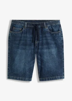 Discount Leichte Stretch-Jeans-Schlupf-Bermuda mit Komfortbund, Slim Fit Herren Hosen|Shorts