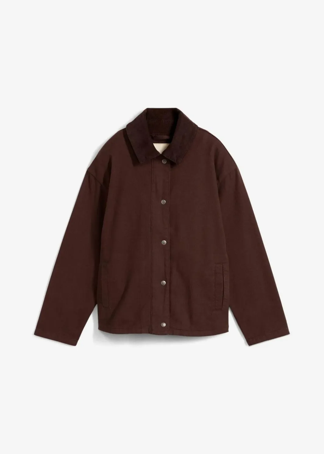 Damen bonprix Bekleidung·Hosen|Jacken & Mäntel|leichte Twill-Jacke mit Cordkragen
