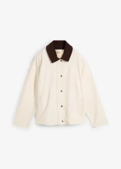 Best leichte Twill-Jacke mit Cordkragen Damen Jacken & Mäntel|Bekleidung·Hosen