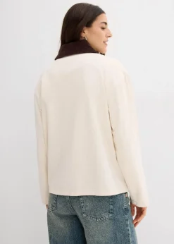 Best leichte Twill-Jacke mit Cordkragen Damen Jacken & Mäntel|Bekleidung·Hosen