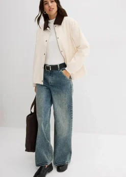 Best leichte Twill-Jacke mit Cordkragen Damen Jacken & Mäntel|Bekleidung·Hosen
