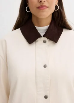 Best leichte Twill-Jacke mit Cordkragen Damen Jacken & Mäntel|Bekleidung·Hosen