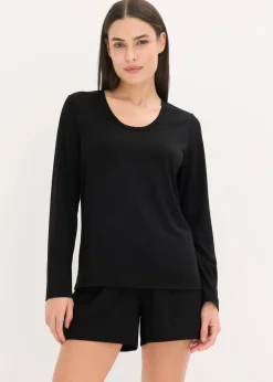 Clearance Leichter Loungewear Shorty aus weichem Material Damen Homewear|Nachtwäsche