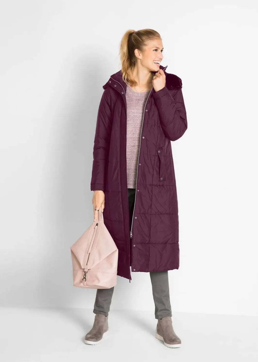 Damen bonprix Bekleidung·Hosen|Jacken & Mäntel|Leichter Steppmantel