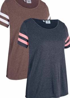 Damen bonprix Sportbekleidung|Shirts & Tops|Leichtes Sport-Shirt (2er Pack)