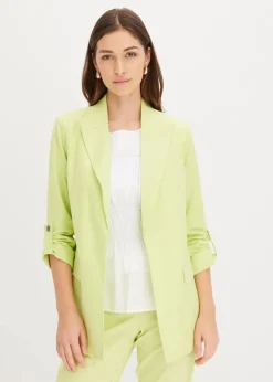 Outlet Leinen Blazer Damen Blazer|Bekleidung·Basics