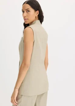 Damen bonprix Bekleidung·Basics|Blazer|Leinen-Blazer ohne Arm