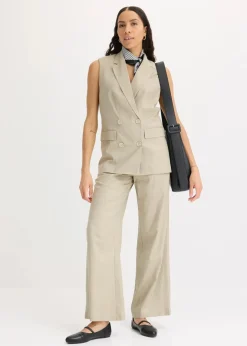 Damen bonprix Bekleidung·Basics|Blazer|Leinen-Blazer ohne Arm