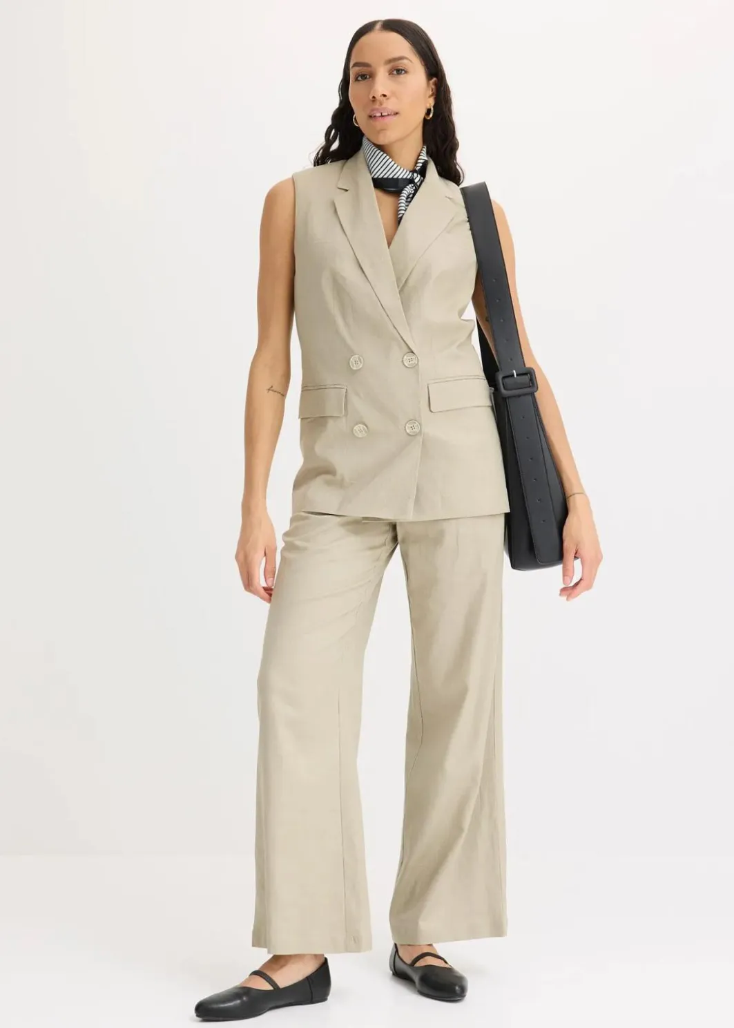 Damen bonprix Bekleidung·Basics|Blazer|Leinen-Blazer ohne Arm