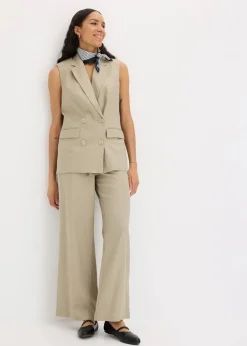 Damen bonprix Bekleidung·Basics|Blazer|Leinen-Blazer ohne Arm