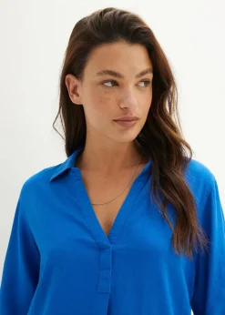 Damen bonprix Blusen & Tuniken|Bekleidung·Jacken & Mäntel|Leinen-Bluse, 3/4-Arm