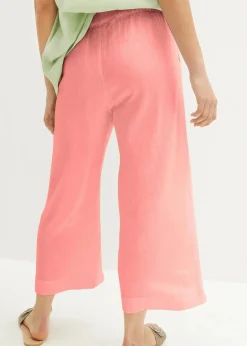Outlet Leinen-Culotte, wadenlang Damen Hosen|Bekleidung·Kleider