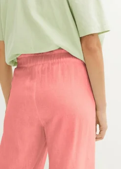 Outlet Leinen-Culotte, wadenlang Damen Hosen|Bekleidung·Kleider