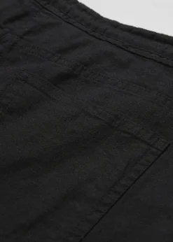 Damen bonprix Kurzgrößen|Bekleidung·Kleider|Leinen-Hose mit weitem Bein