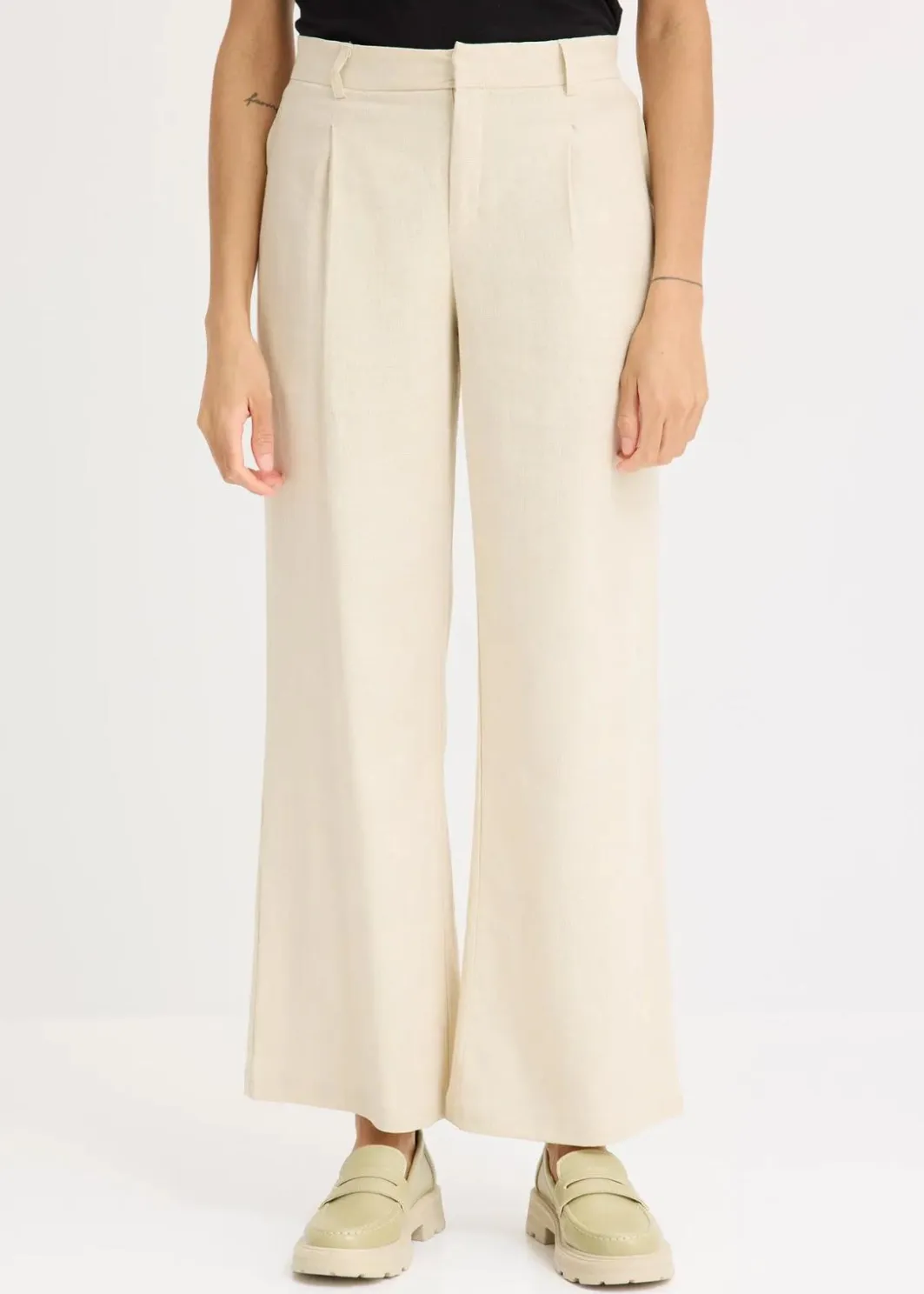 Damen bonprix Bekleidung·Kleider|Hosen|Leinenhose Palazzo