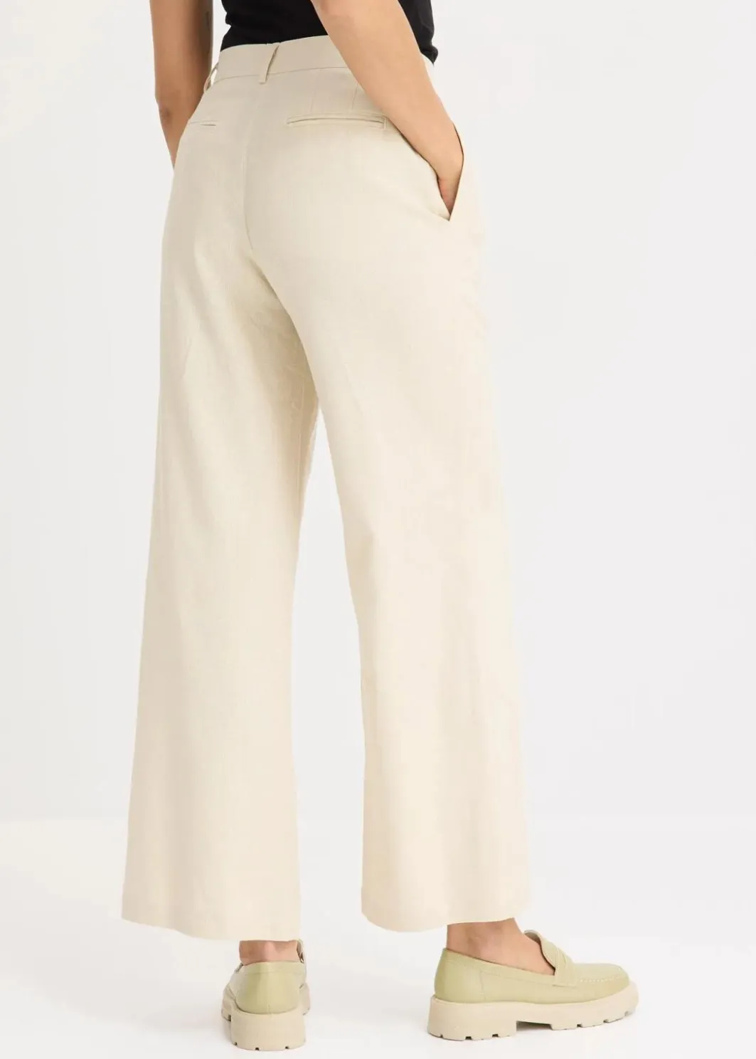 Damen bonprix Bekleidung·Kleider|Hosen|Leinenhose Palazzo