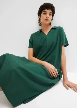Damen bonprix Bekleidung·Pullover & Strickjacken|Kleider|Leinenkleid