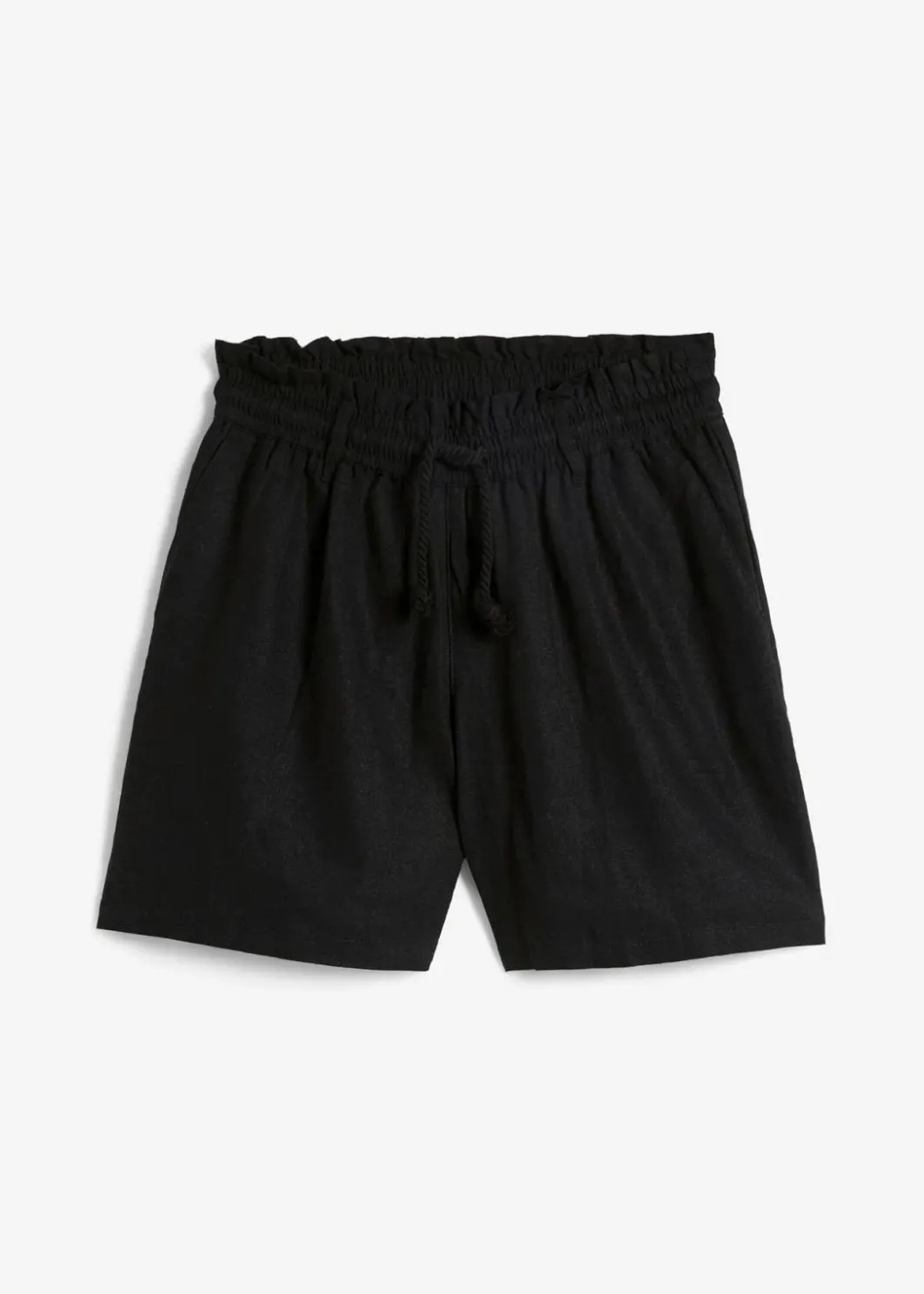 Outlet Leinen-Paperbag-Shorts Damen Hosen|Shorts