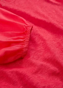 Damen bonprix Premium|Shirts & Tops|Leinen-Shirt mit Ballonärmeln