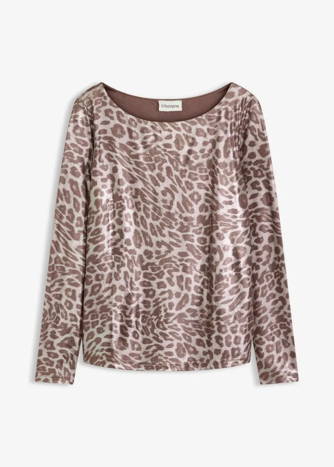 Damen bonprix Shirts & Tops|Leo-Shirt mit Glanzdruck