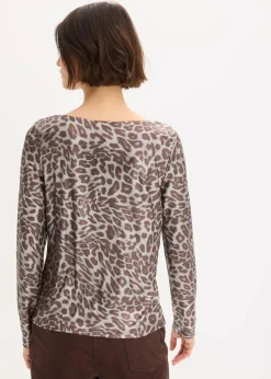 Damen bonprix Shirts & Tops|Leo-Shirt mit Glanzdruck